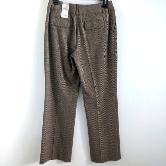 WORTHINGTON Tan Plaid Audrey fit Petite Stretch Trousers 6 NWT - Picture 2 of 11